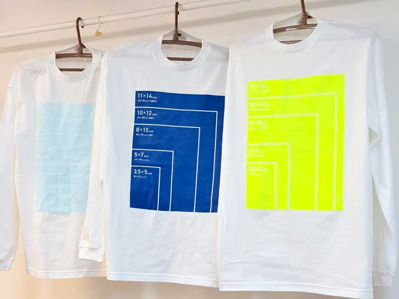 印画紙サイズTシャツ